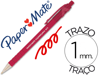 Bolígrafo Paper Mate Flexgrip tinta roja